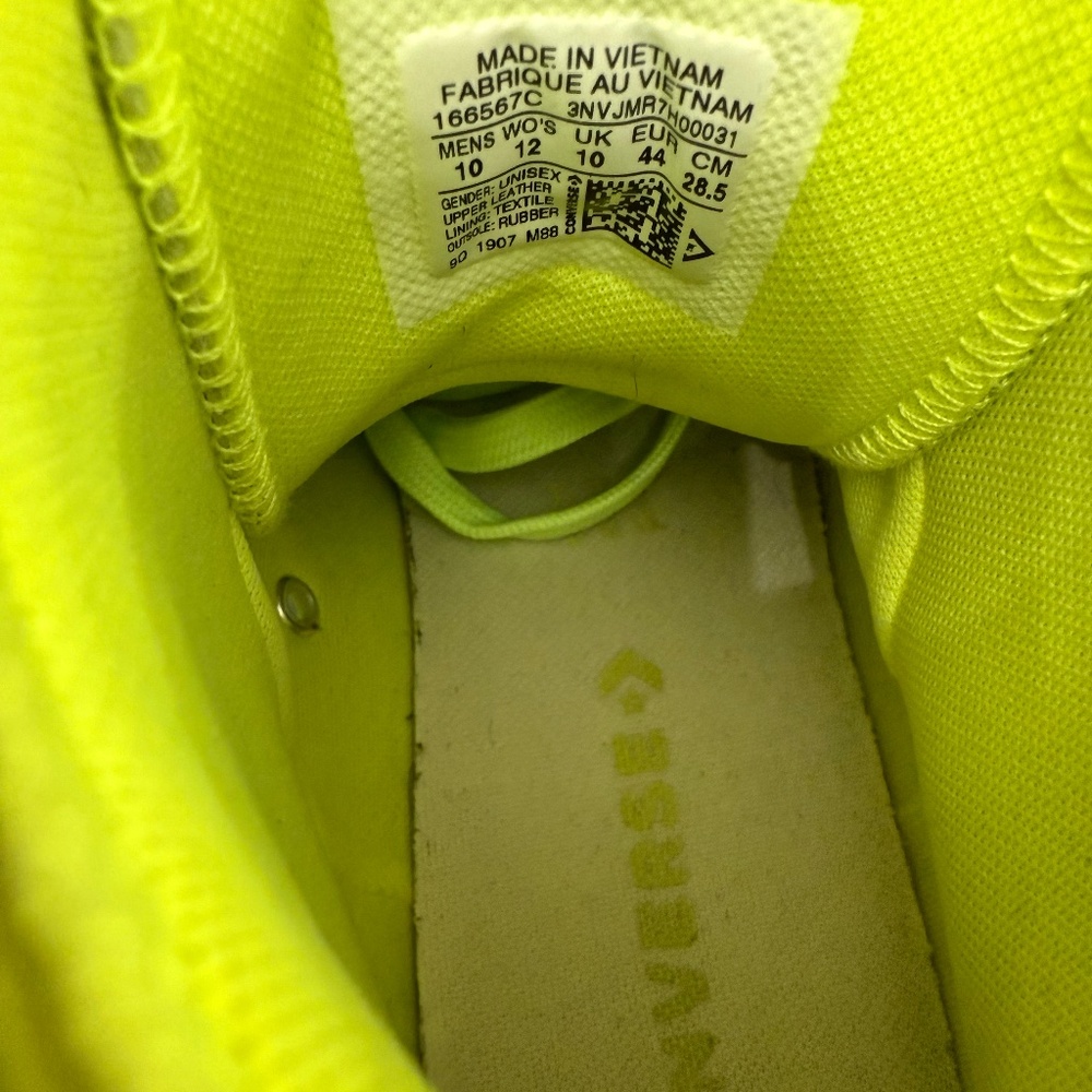 Converse Chuck Taylor All Star High Top 'Neon Yellow' | Men’s 10 Leather - Picture 10 of 13